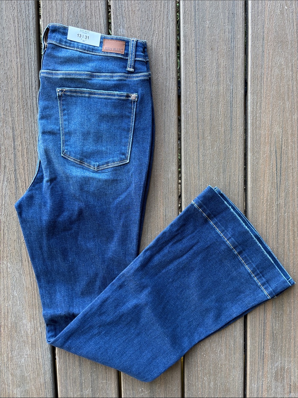 NWT Judy Blue Jeans Juniors 13/31 High Rise Flare Stretch Denim JB82395DK